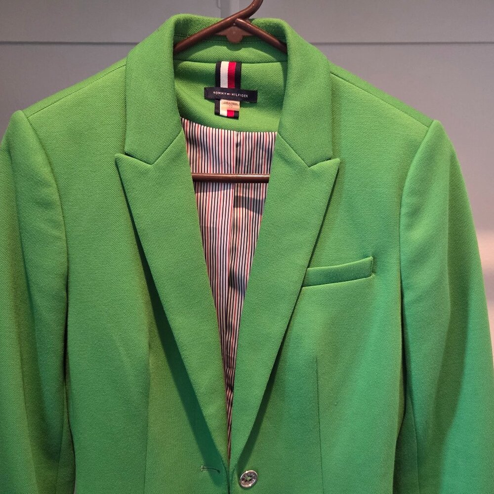 Tommy Hilfiger Green Lapel Blazer